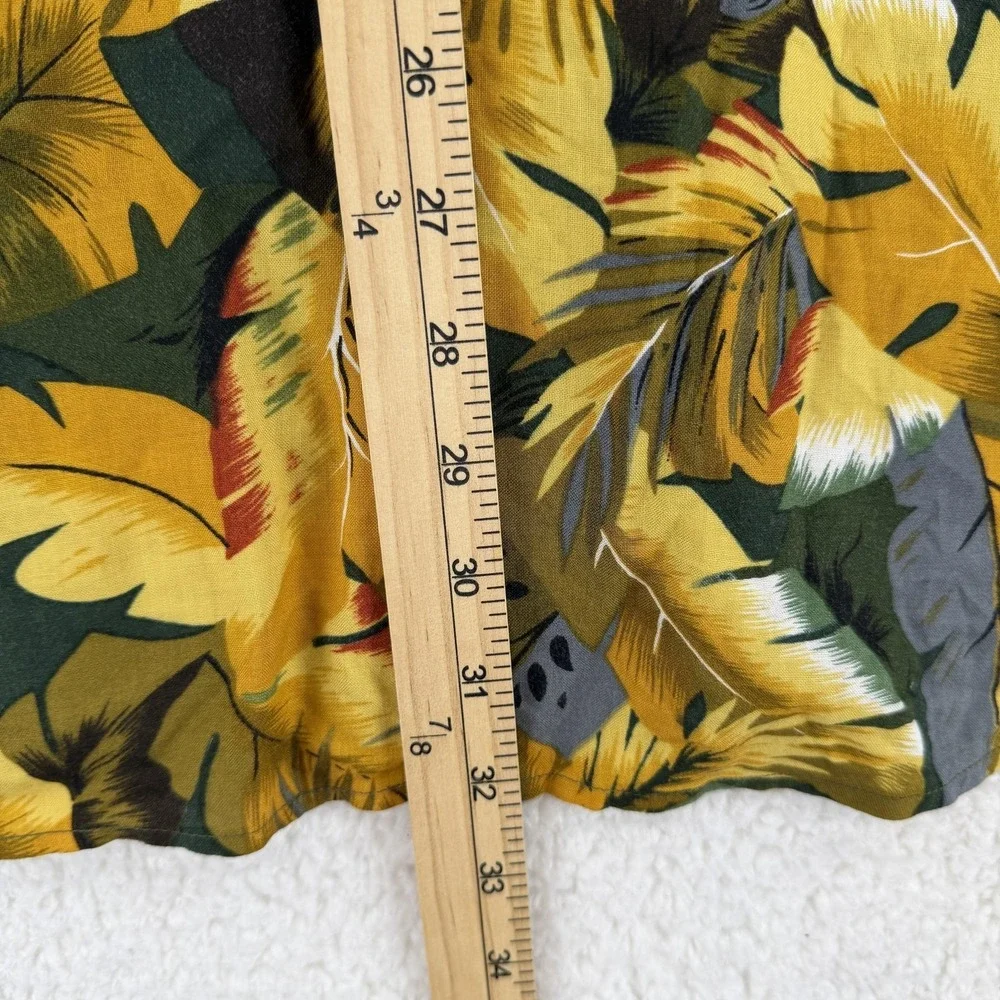 Vintage Guess Georges Marciano Shirt Mens Medium Yellow Hawaiian Aloha Rayon‎